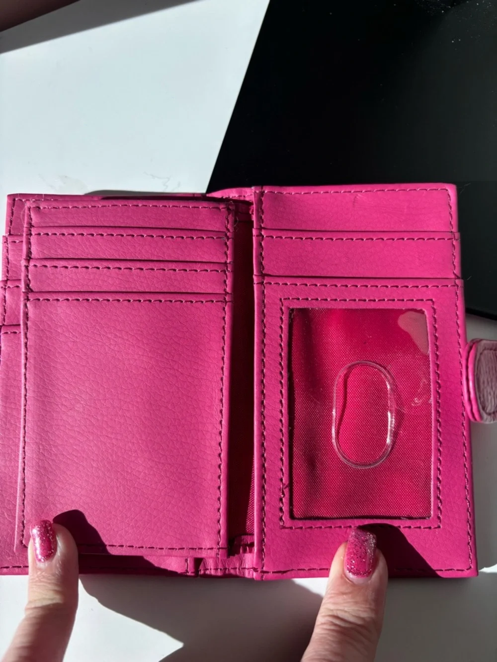2/$20 WALLET Women's Hot Pink Leather Wallet - Picture 2 of 5